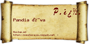 Pandia Éva névjegykártya